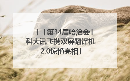 「第34届哈洽会」科大讯飞携双屏翻译机2.0惊艳亮相