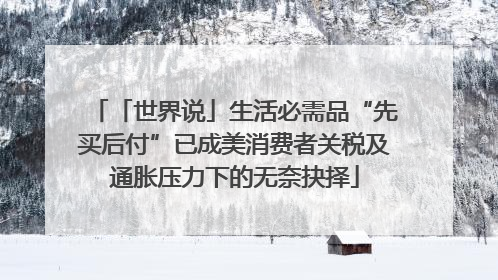 「世界说」生活必需品“先买后付”已成美消费者关税及通胀压力下的无奈抉择