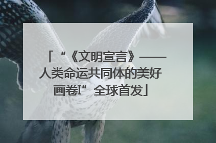 “《文明宣言》——人类命运共同体的美好画卷I”全球首发