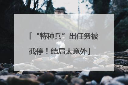 “特种兵”出任务被截停！结局太意外