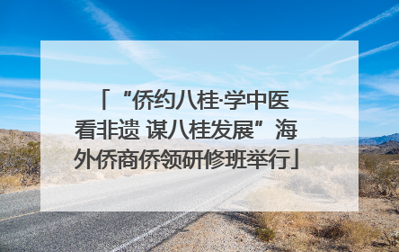 “侨约八桂·学中医 看非遗 谋八桂发展”海外侨商侨领研修班举行