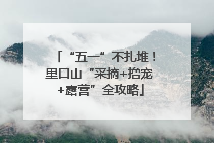 “五一”不扎堆！里口山“采摘+撸宠+露营”全攻略