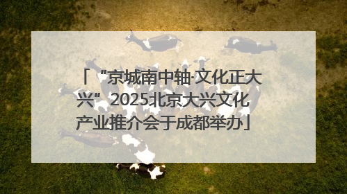 “京城南中轴·文化正大兴”2025北京大兴文化产业推介会于成都举办