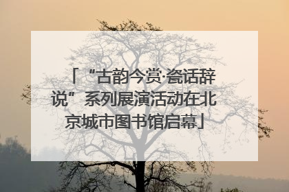 “古韵今赏·瓷话辞说”系列展演活动在北京城市图书馆启幕