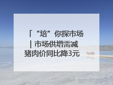 “培”你探市场｜市场供增需减 猪肉价同比降3元 未来40天便宜猪肉敞开吃