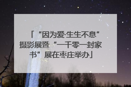 “因为爱·生生不息”摄影展暨“一千零一封家书”展在枣庄举办