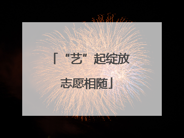 “艺”起绽放 志愿相随