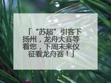 “苏超”引客下扬州，龙舟大赛等着您，下周末来仪征看龙舟赛！