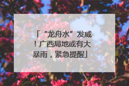 “龙舟水”发威！广西局地或有大暴雨，紧急提醒
