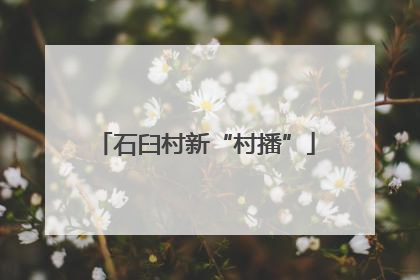 石臼村新“村播”