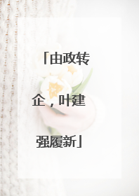 由政转企，叶建强履新