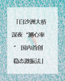 白沙洲大桥深夜“测心率” 国内首创稳态激振法