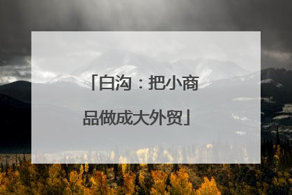 白沟：把小商品做成大外贸