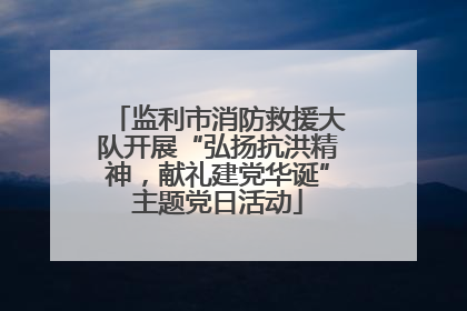 监利市消防救援大队开展“弘扬抗洪精神，献礼建党华诞”主题党日活动