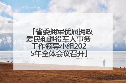 省委拥军优属拥政爱民和退役军人事务工作领导小组2025年全体会议召开
