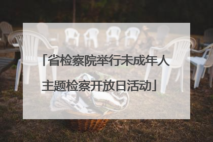 省检察院举行未成年人主题检察开放日活动