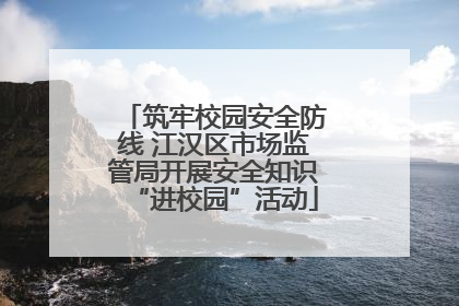 筑牢校园安全防线 江汉区市场监管局开展安全知识“进校园”活动