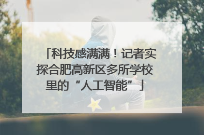 科技感满满！记者实探合肥高新区多所学校里的“人工智能”