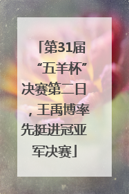 第31届“五羊杯”决赛第二日，王禹博率先挺进冠亚军决赛