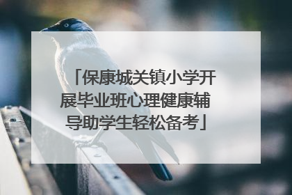 保康城关镇小学开展毕业班心理健康辅导助学生轻松备考