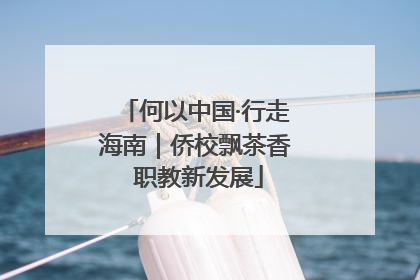 何以中国·行走海南｜侨校飘茶香 职教新发展