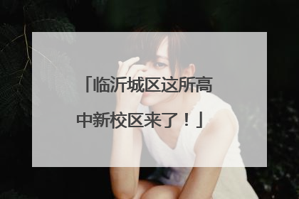 临沂城区这所高中新校区来了！