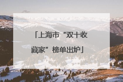 上海市“双十收藏家”榜单出炉