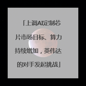 上调AI定制芯片市场目标、算力持续增加，英伟达的对手发起挑战