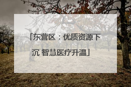 东营区：优质资源下沉 智慧医疗升温