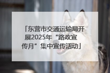 东营市交通运输局开展2025年“路政宣传月”集中宣传活动