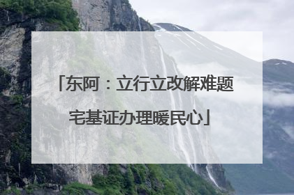 东阿：立行立改解难题 宅基证办理暖民心