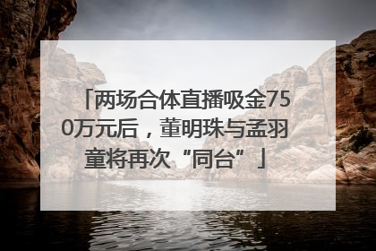 两场合体直播吸金750万元后，董明珠与孟羽童将再次“同台”