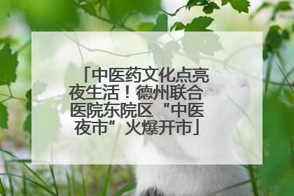 中医药文化点亮夜生活！德州联合医院东院区“中医夜市”火爆开市