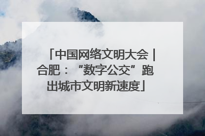 中国网络文明大会｜合肥：“数字公交”跑出城市文明新速度