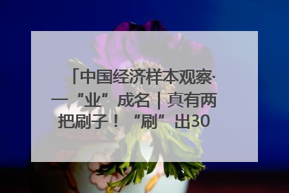 中国经济样本观察·一“业”成名｜真有两把刷子！“刷”出30亿级“颜值经济”