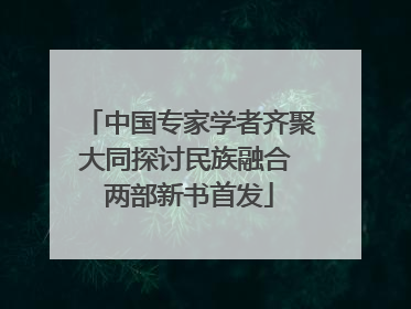 中国专家学者齐聚大同探讨民族融合 两部新书首发