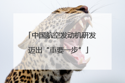 中国航空发动机研发迈出“重要一步”