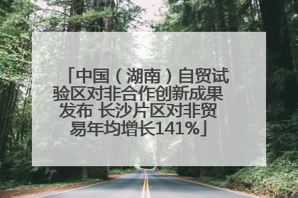 中国（湖南）自贸试验区对非合作创新成果发布 长沙片区对非贸易年均增长141%