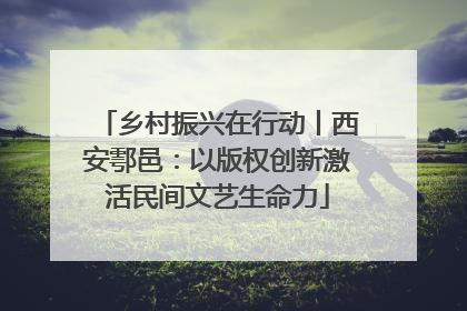 乡村振兴在行动丨西安鄠邑：以版权创新激活民间文艺生命力