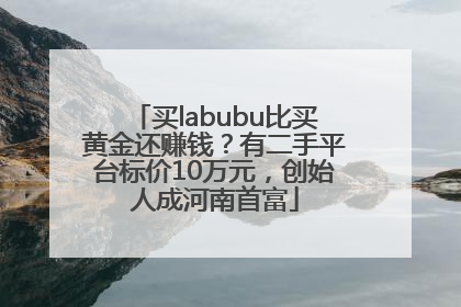 买labubu比买黄金还赚钱？有二手平台标价10万元，创始人成河南首富