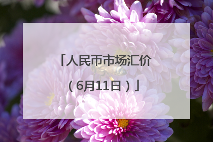 人民币市场汇价（6月11日）