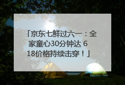 京东七鲜过六一：全家童心30分钟达 618价格持续击穿！