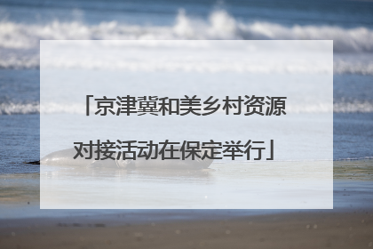 京津冀和美乡村资源对接活动在保定举行