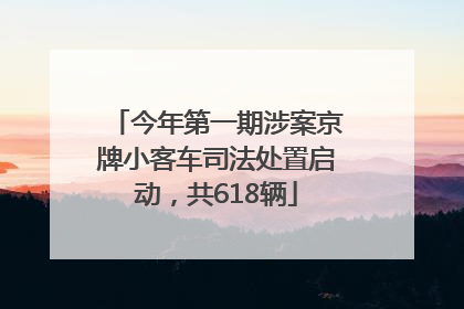 今年第一期涉案京牌小客车司法处置启动，共618辆