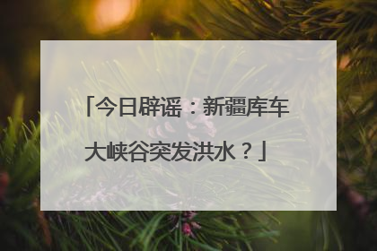 今日辟谣：新疆库车大峡谷突发洪水？