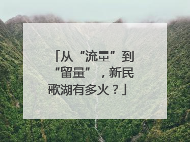 从“流量”到“留量”，新民歌湖有多火？