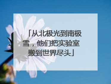 从北极光到南极雪，他们把实验室搬到世界尽头