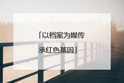 以档案为媒传承红色基因