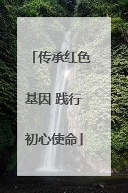 传承红色基因 践行初心使命