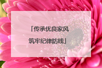 传承优良家风 筑牢纪律防线